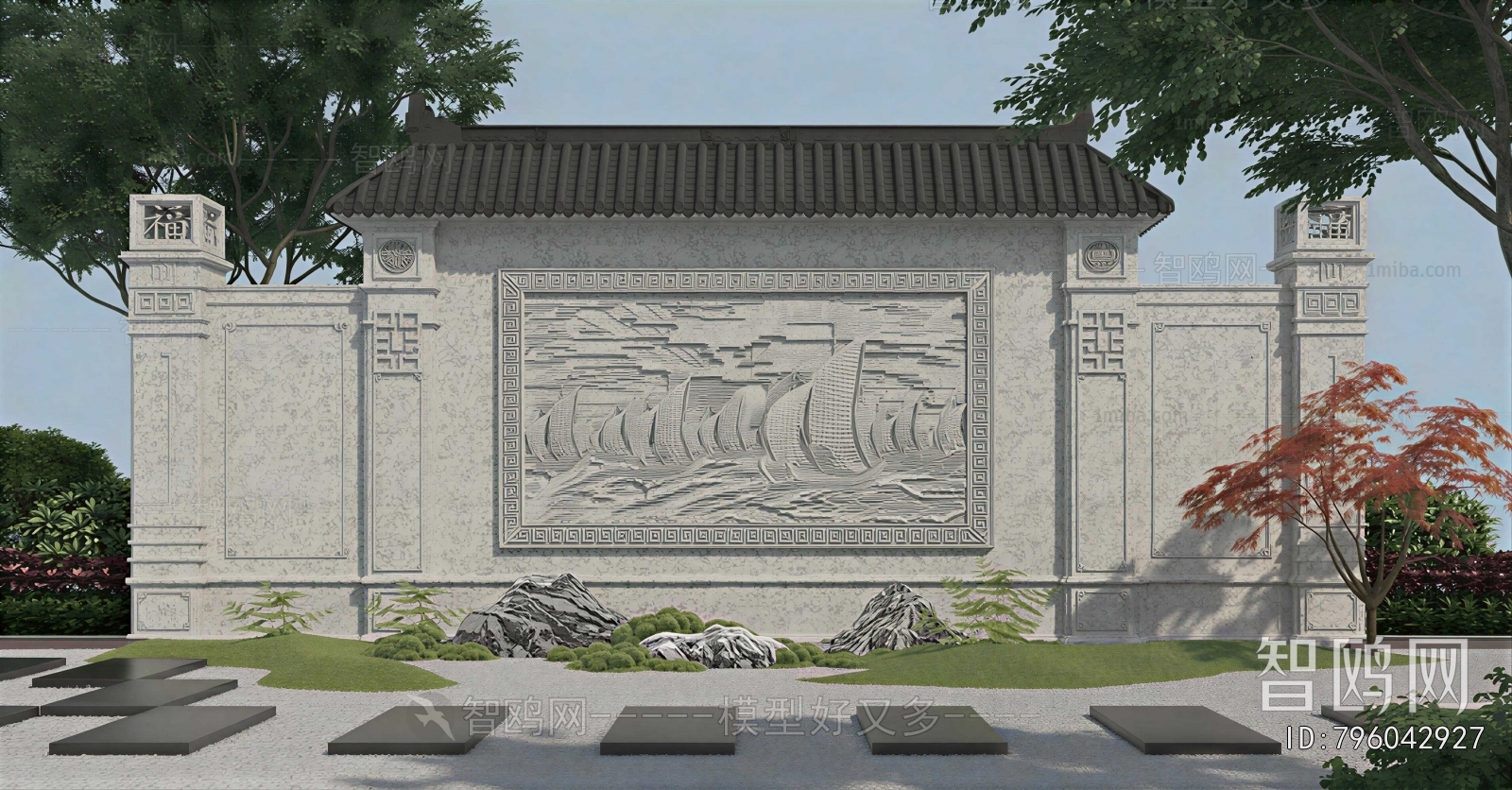 New Chinese Style Landscape Wall