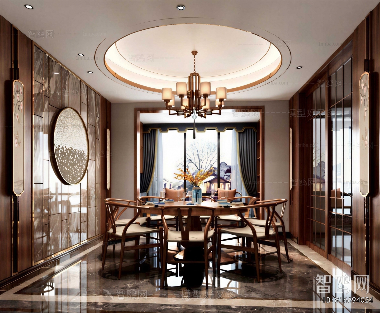 New Chinese Style Dining Room