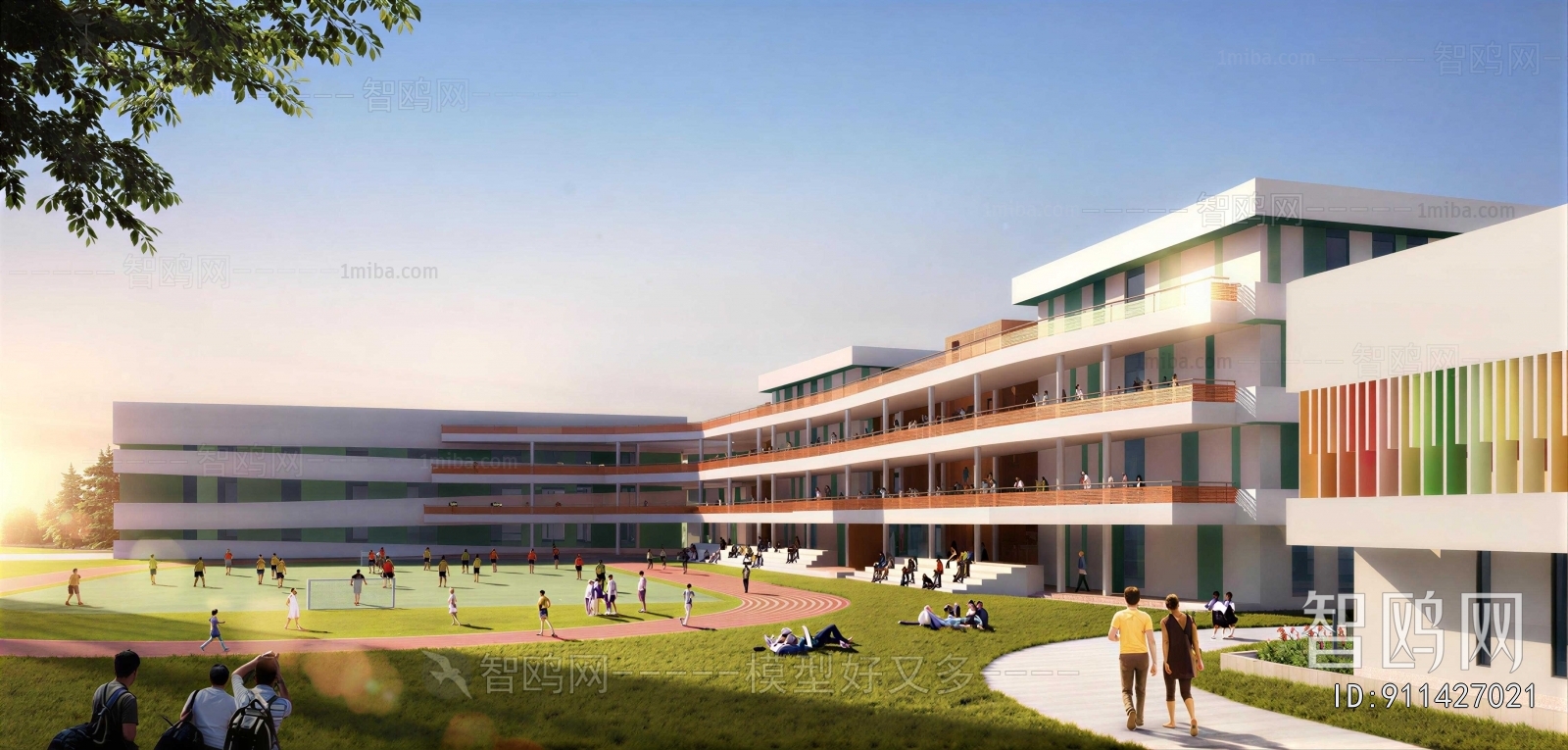Modern School Building