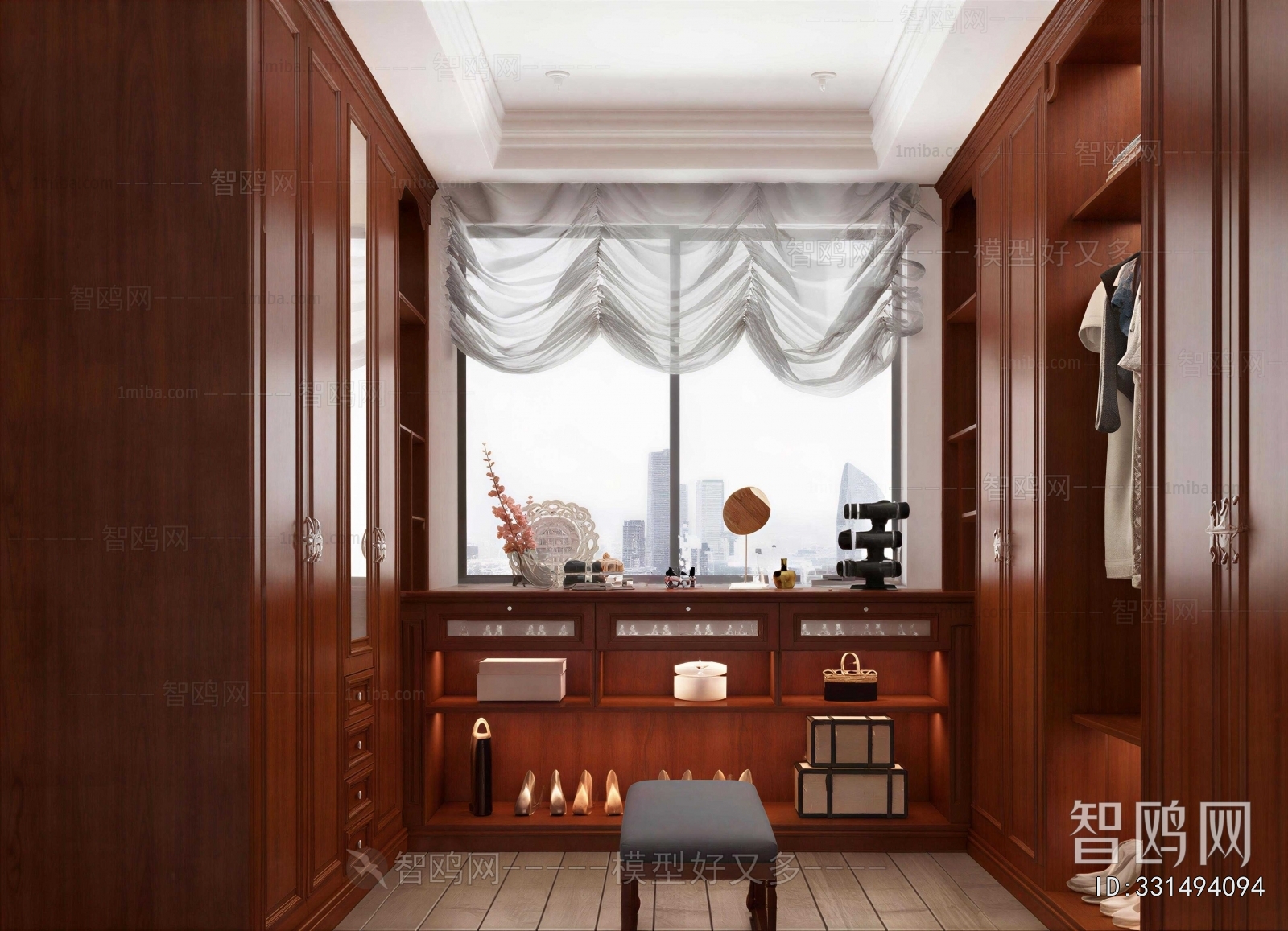 New Classical Style Clothes Storage Area