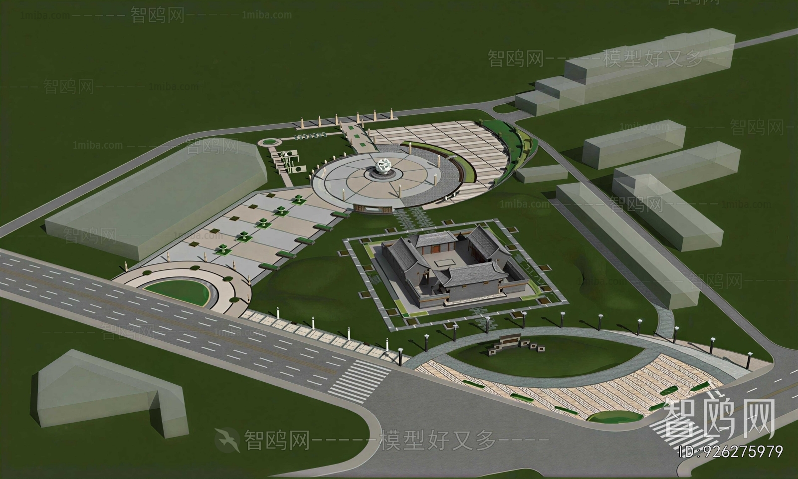 Chinese Style Architectural Bird's-eye View Planning