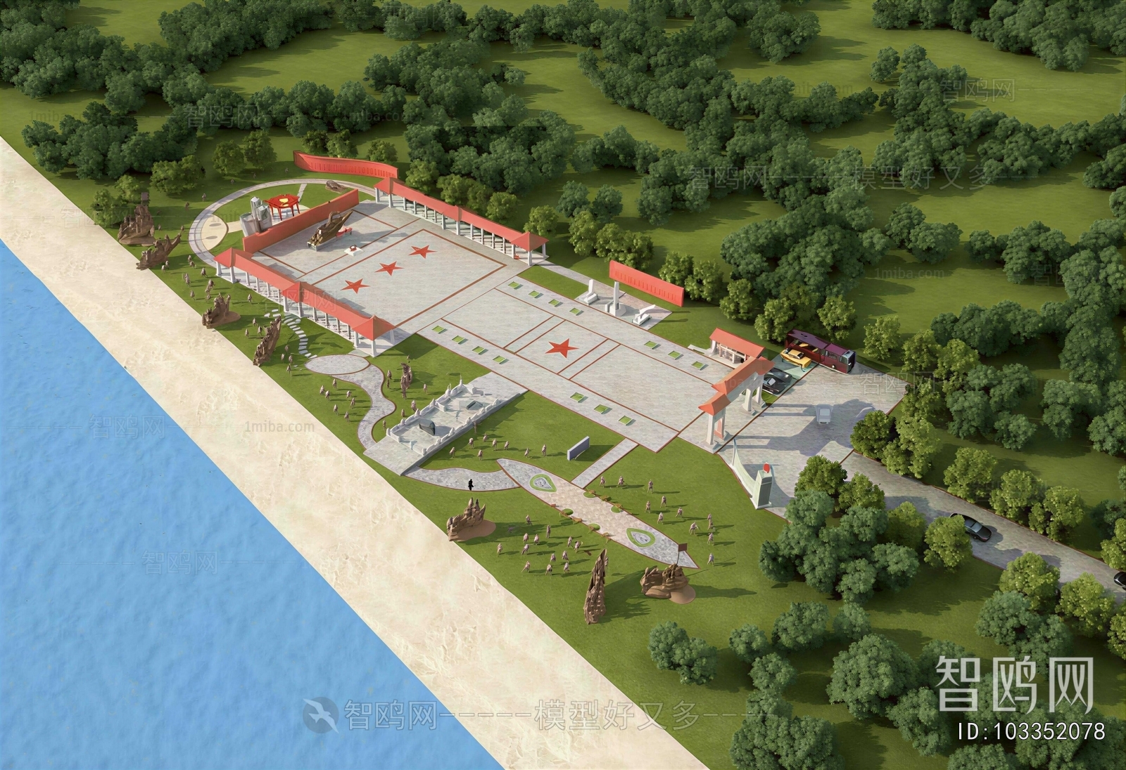 Modern Architectural Bird's-eye View Planning