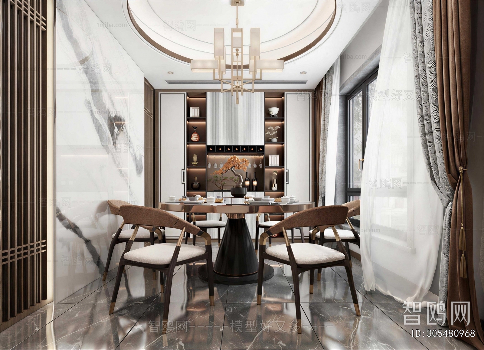 New Chinese Style Dining Room