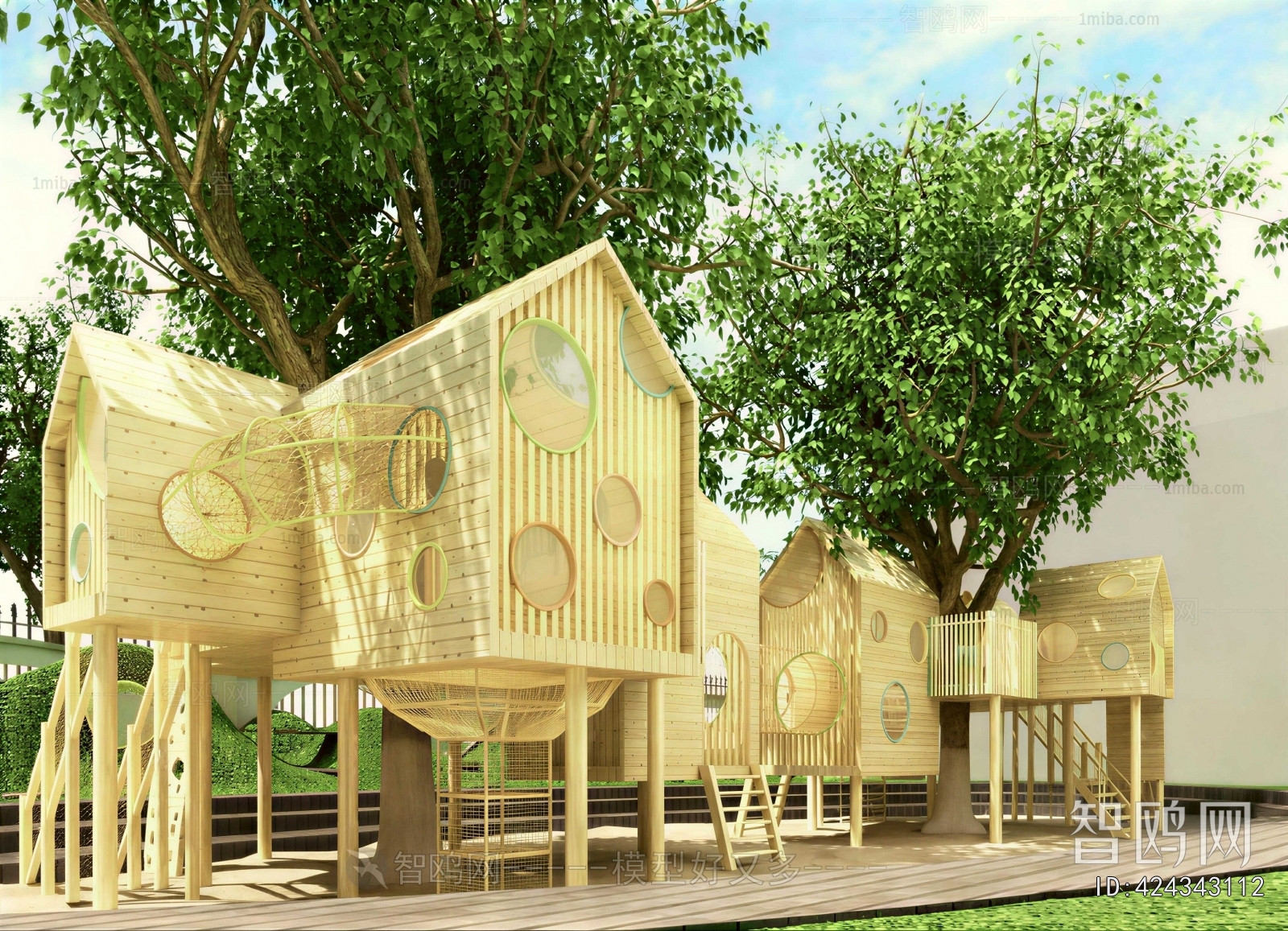Modern Outdoor Space In Kindergarten
