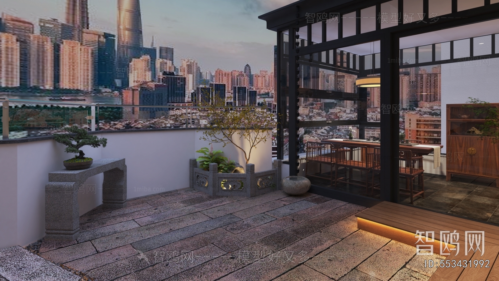 New Chinese Style Terrace