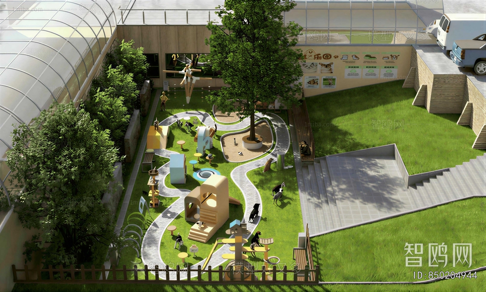 Modern Architectural Bird's-eye View Planning