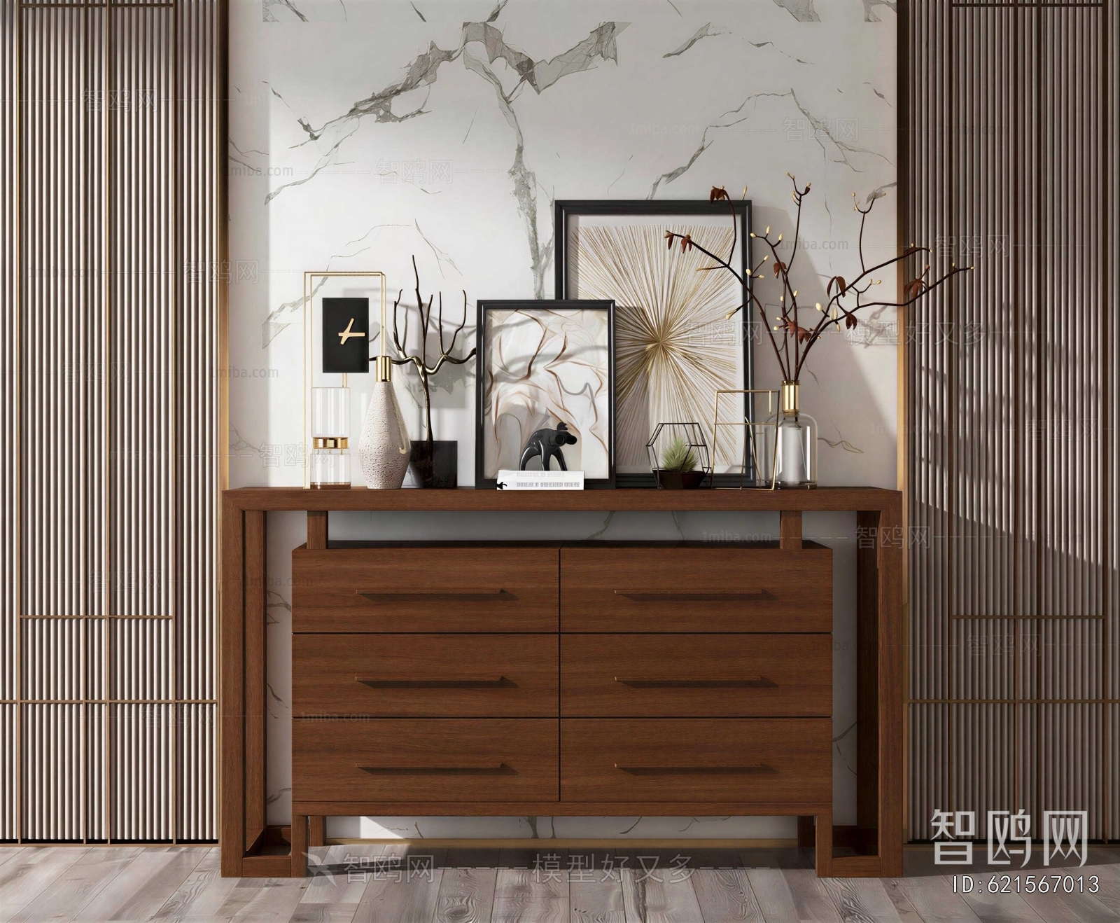 New Chinese Style Side Cabinet