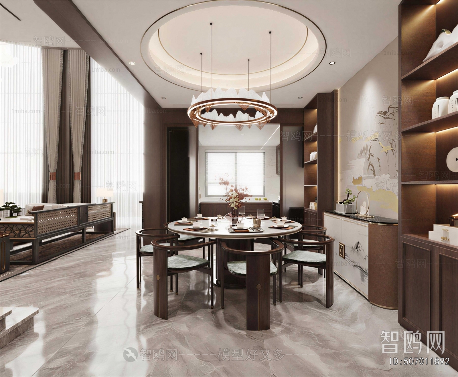 New Chinese Style Dining Room