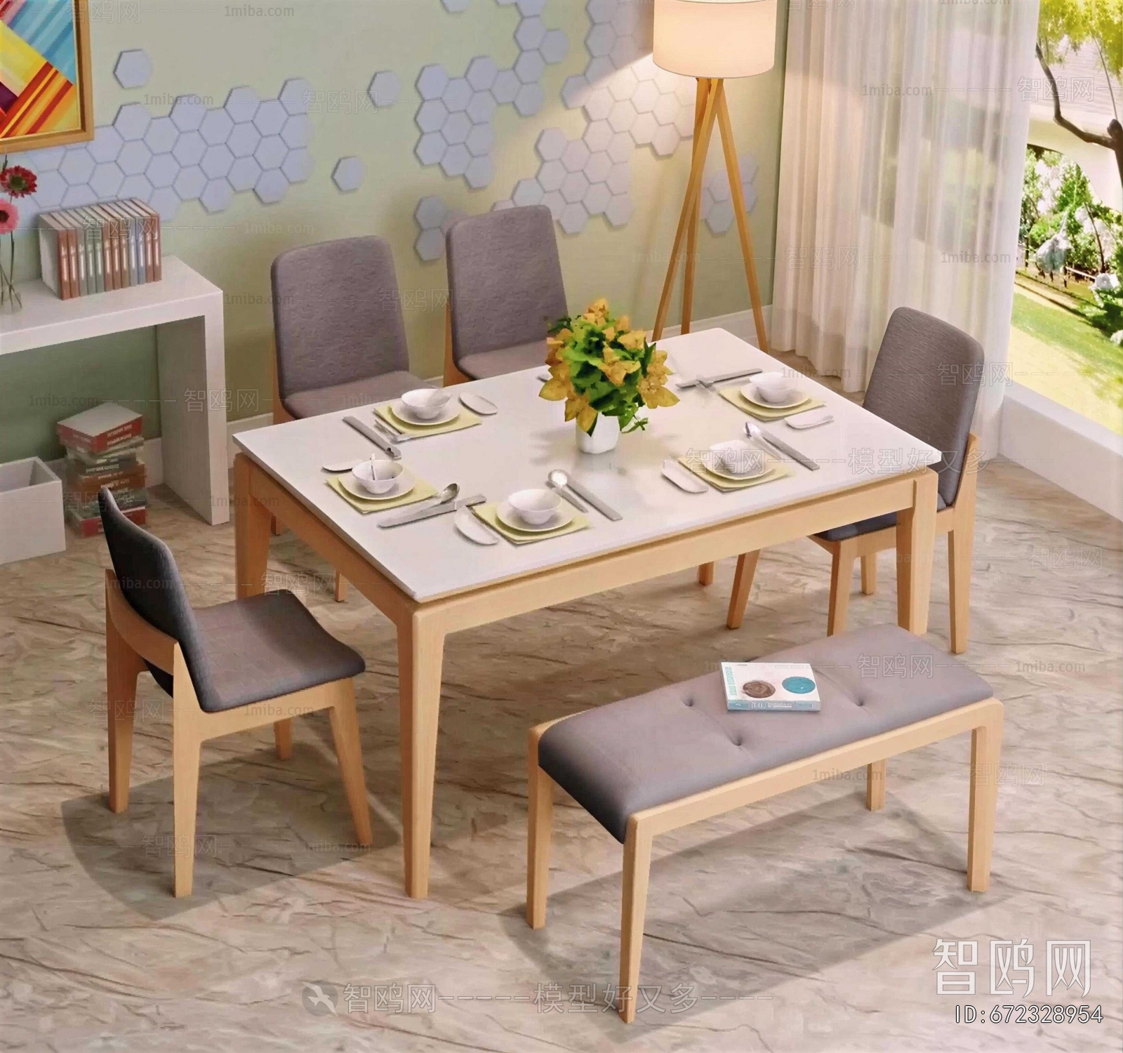 Nordic Style Dining Table And Chairs