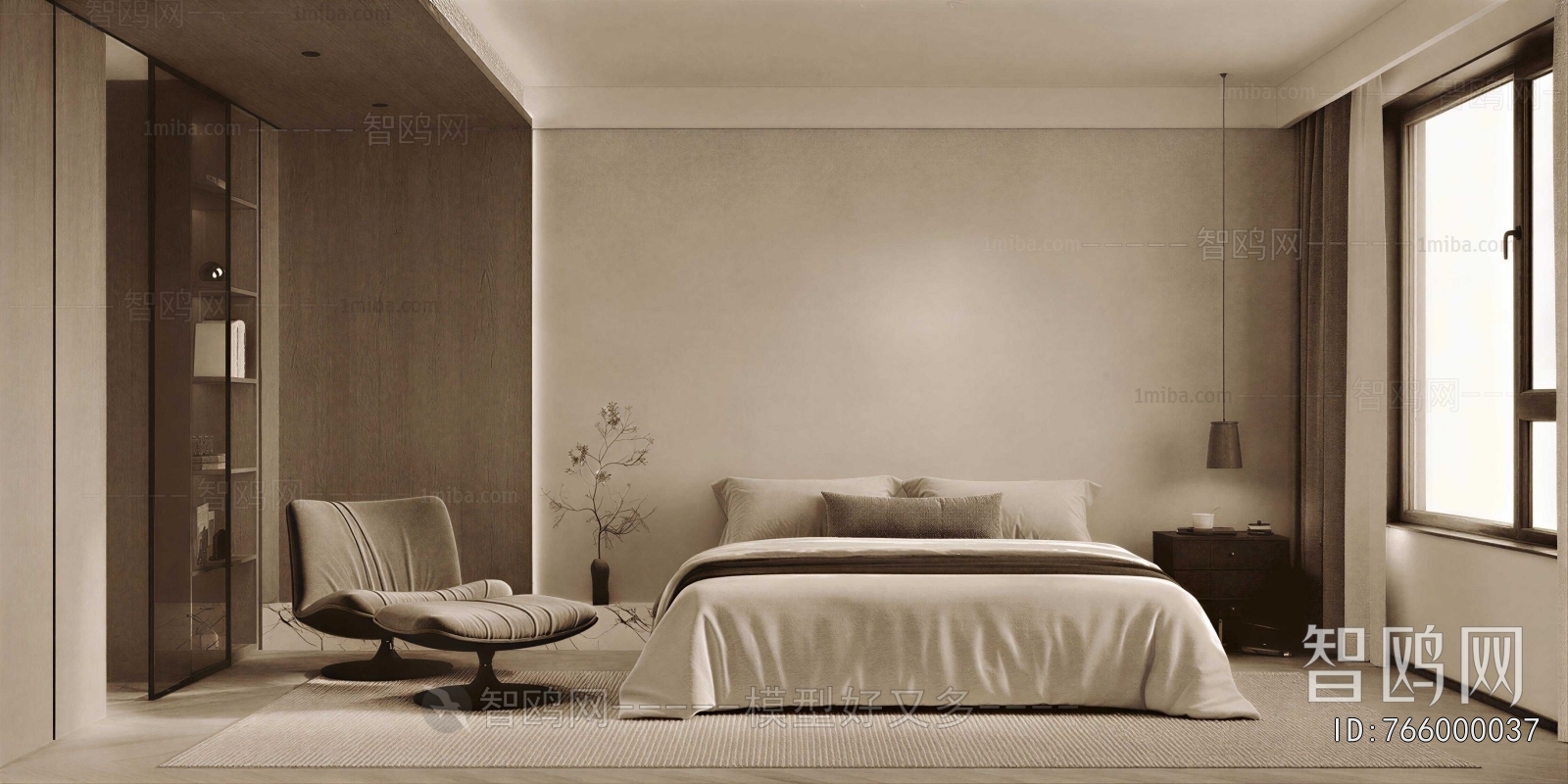 Wabi-sabi Style Bedroom