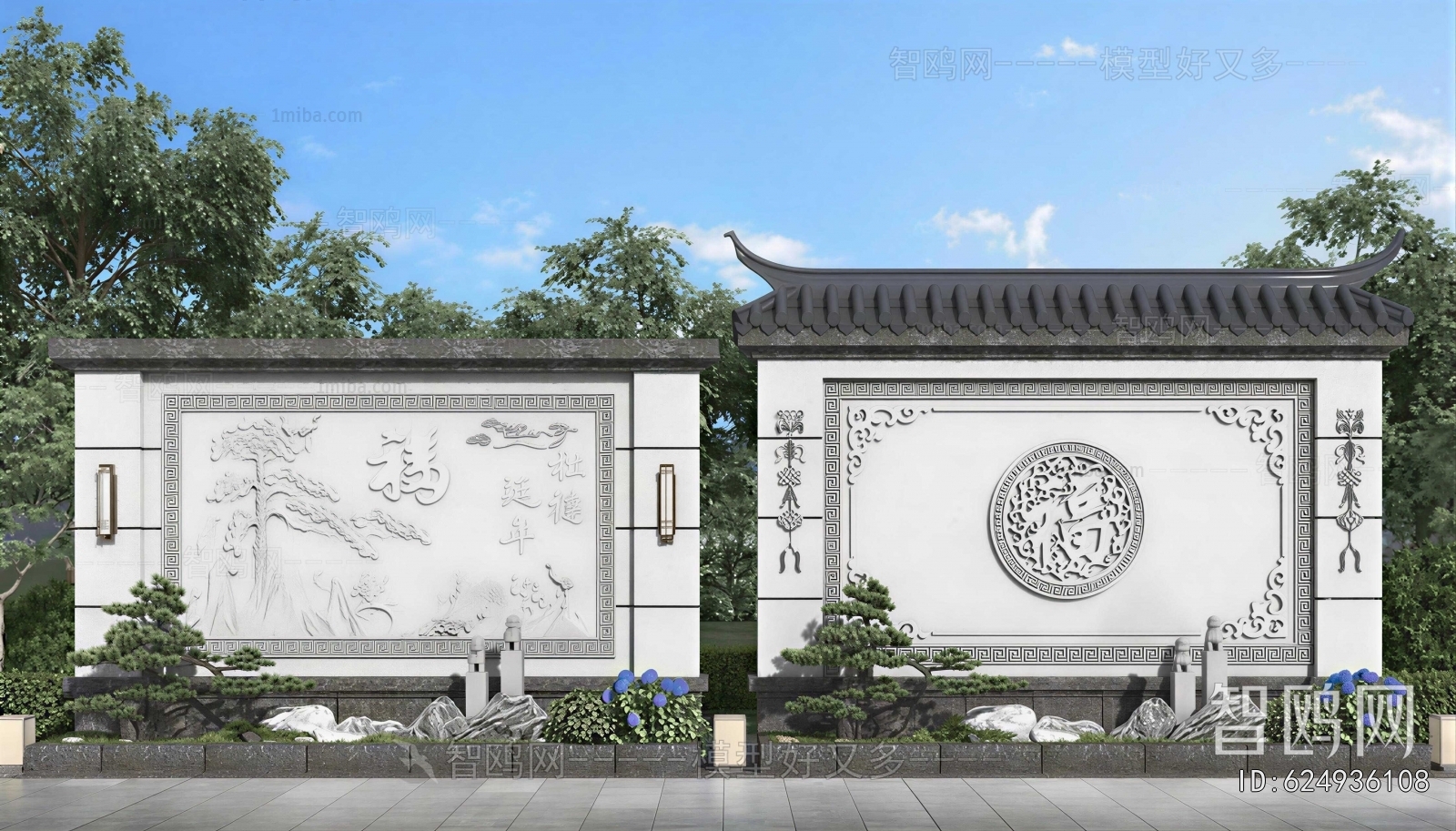 New Chinese Style Landscape Wall