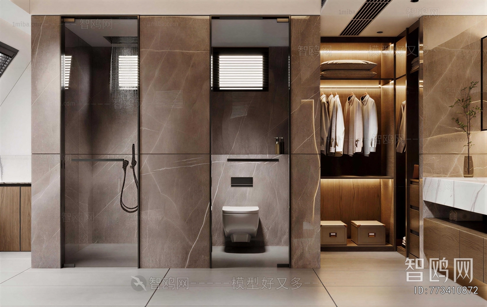 Modern Clothes Storage Area