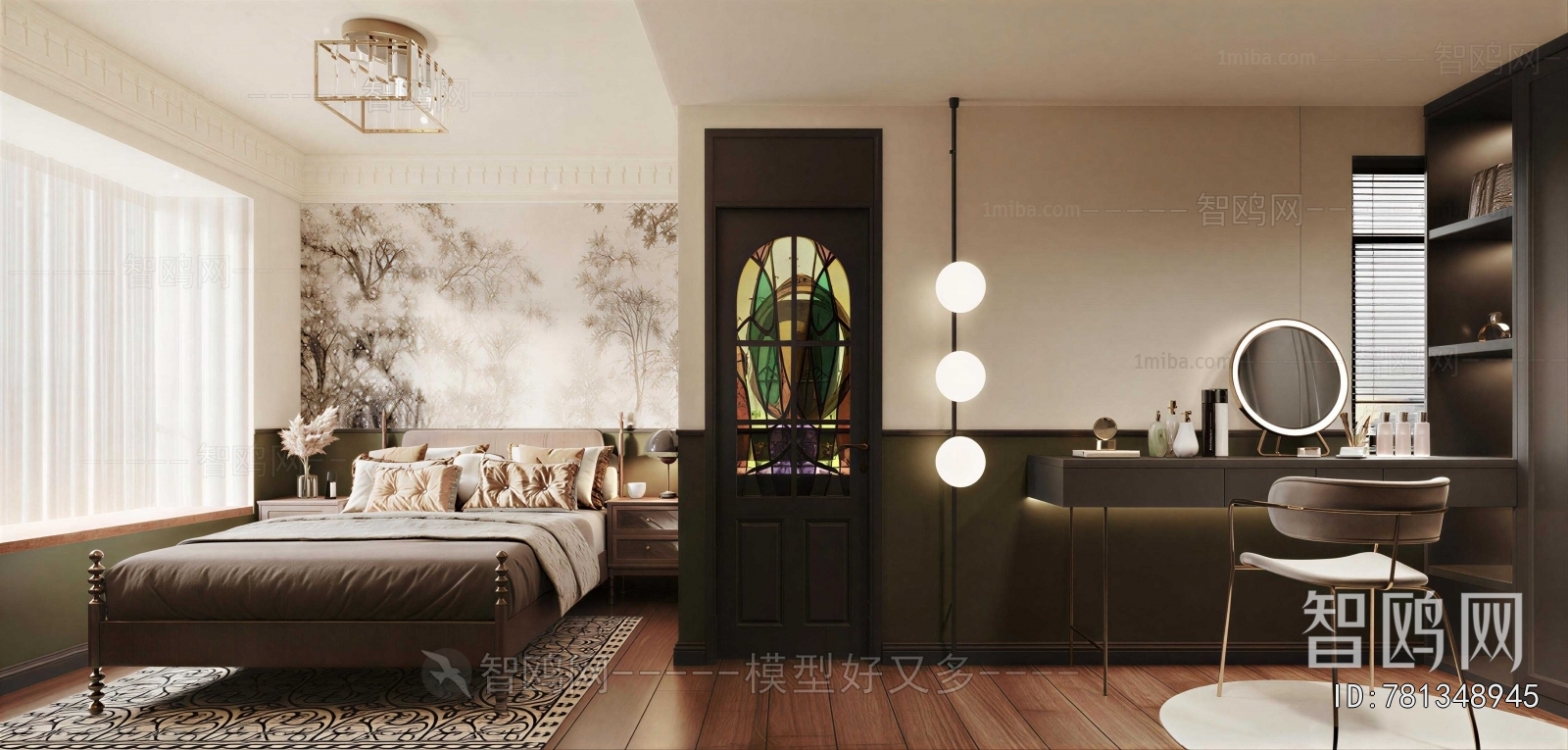 Retro Style Bedroom
