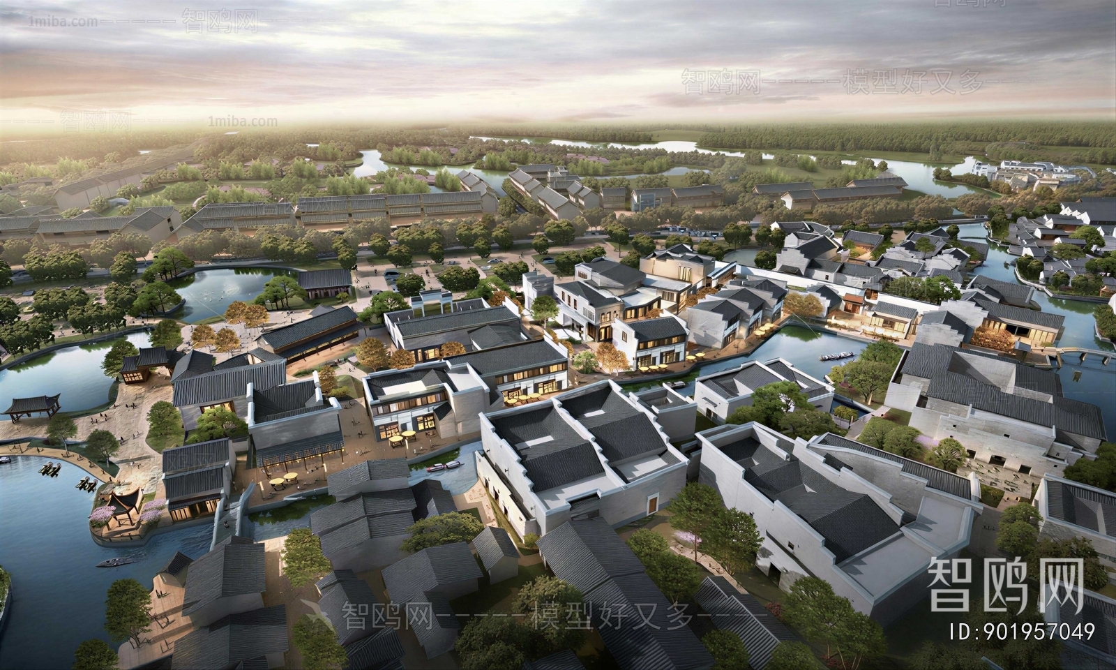 Chinese Style Architectural Bird's-eye View Planning