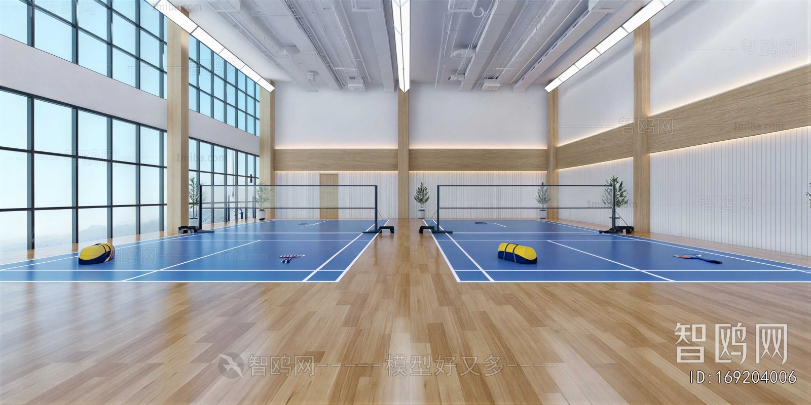Modern Indoor Badminton Court