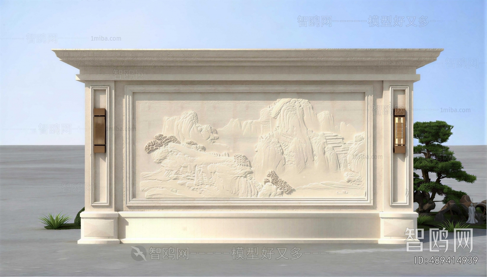 New Chinese Style Landscape Wall