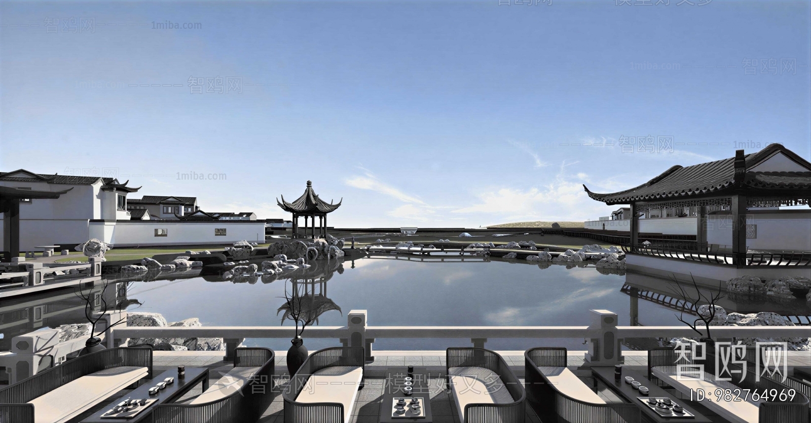 New Chinese Style Courtyard/landscape