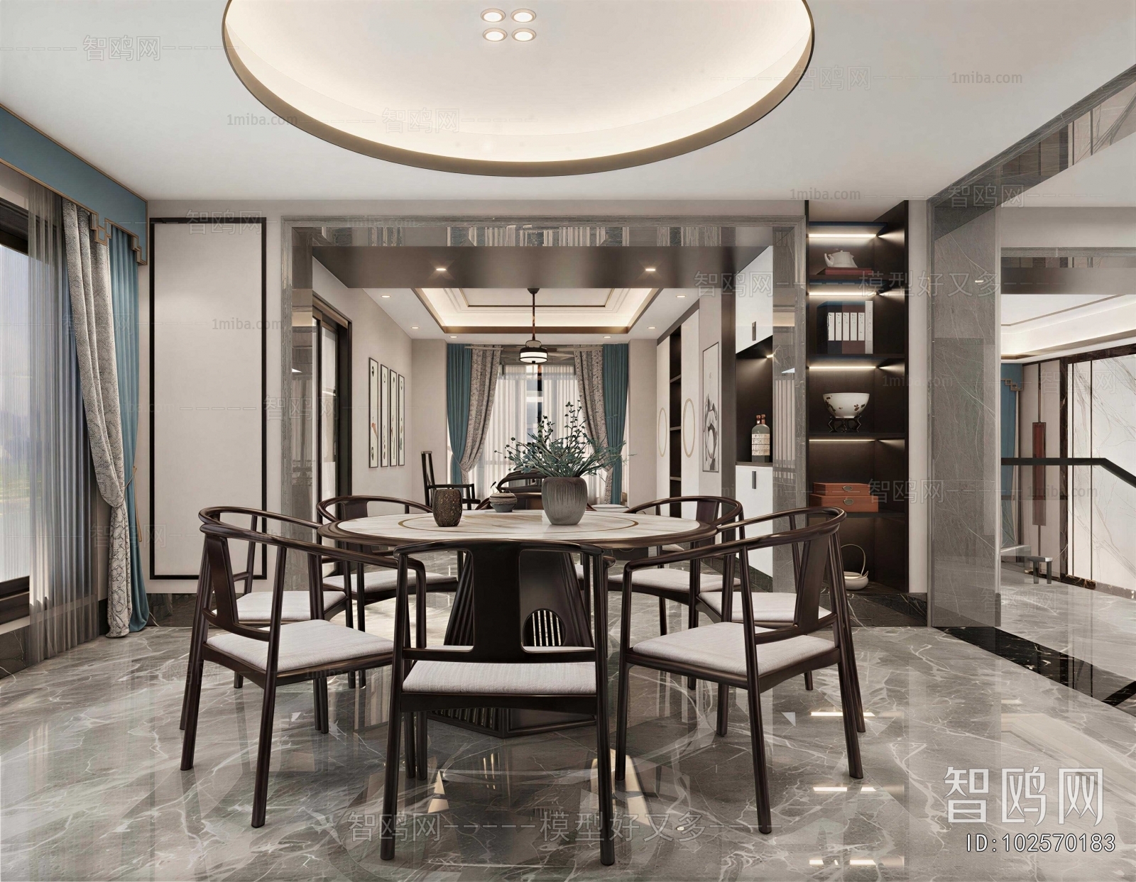 New Chinese Style Dining Room