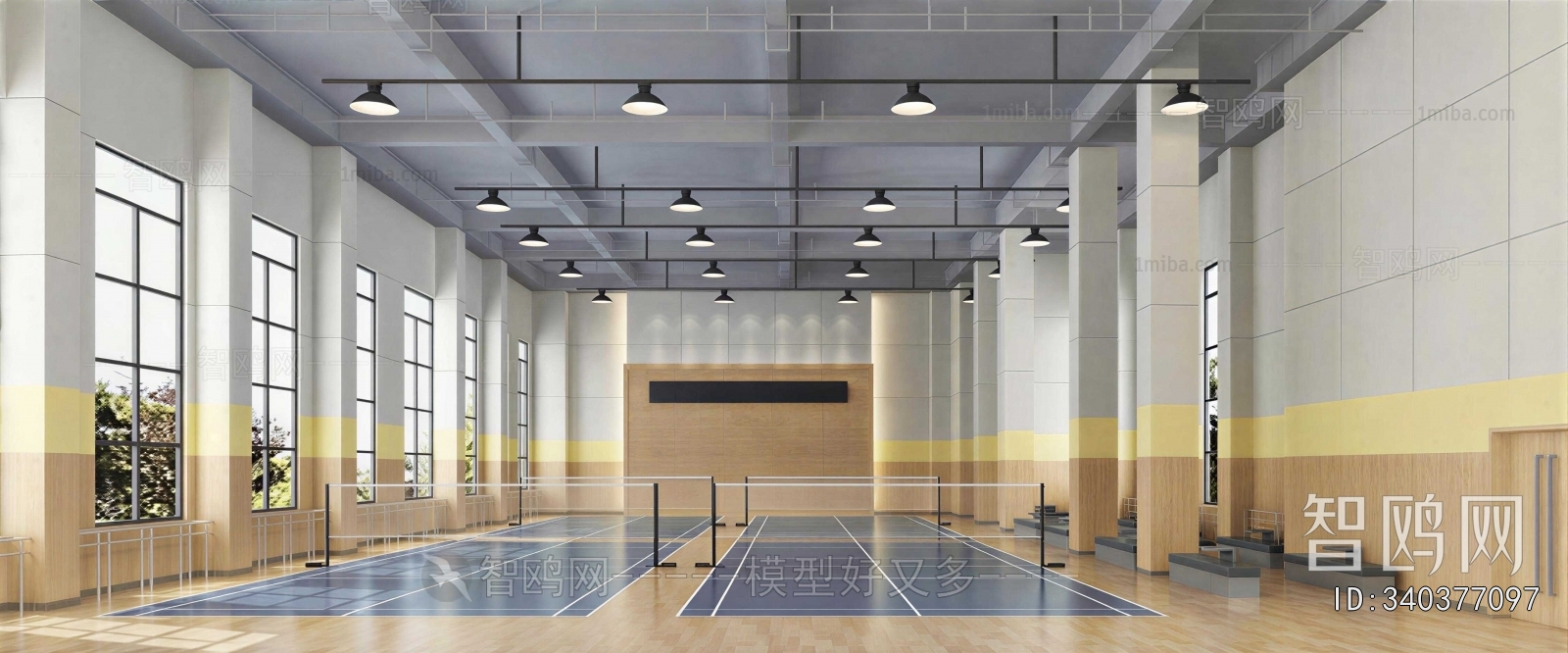 Modern Indoor Badminton Court