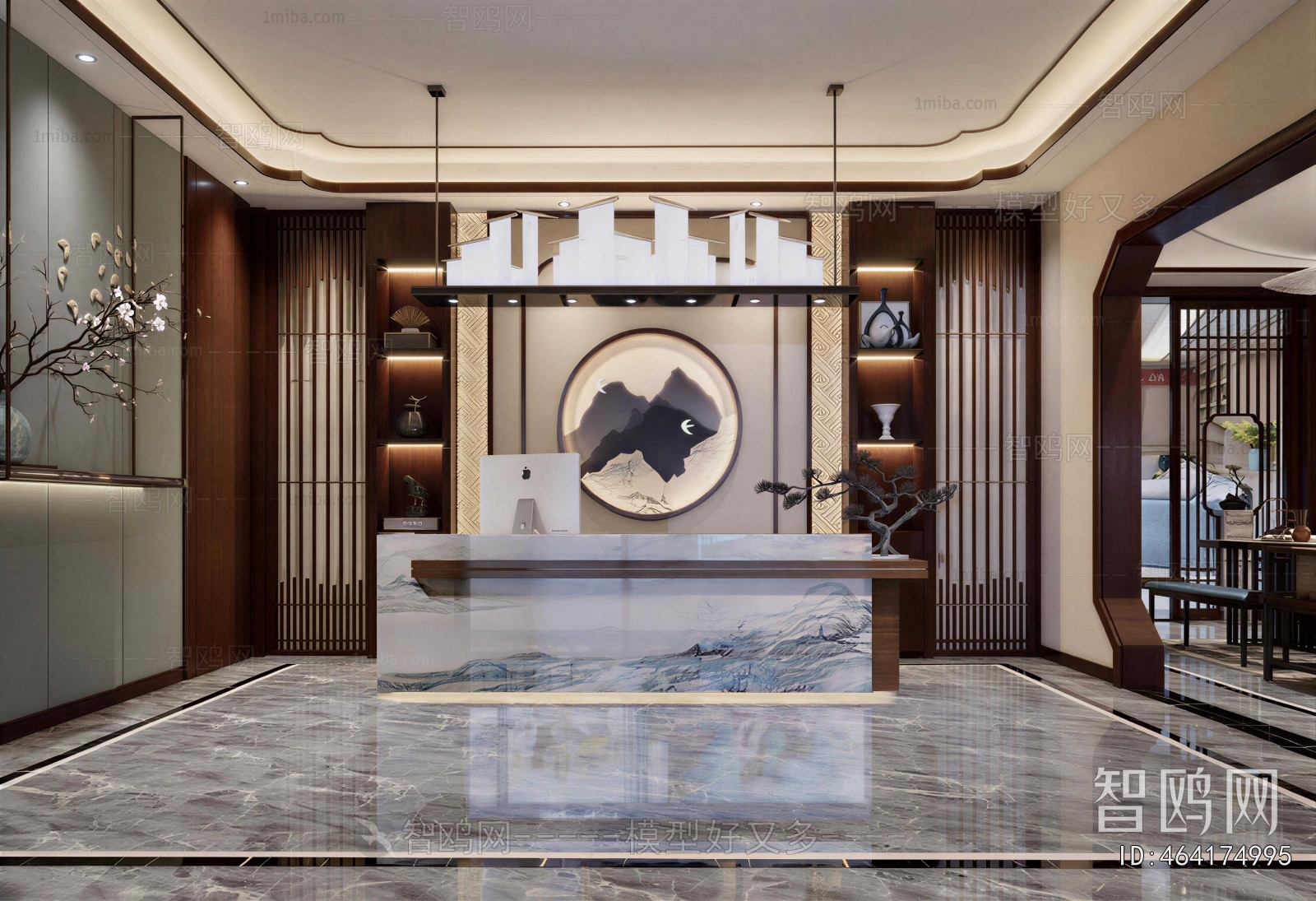 New Chinese Style Office Reception Desk