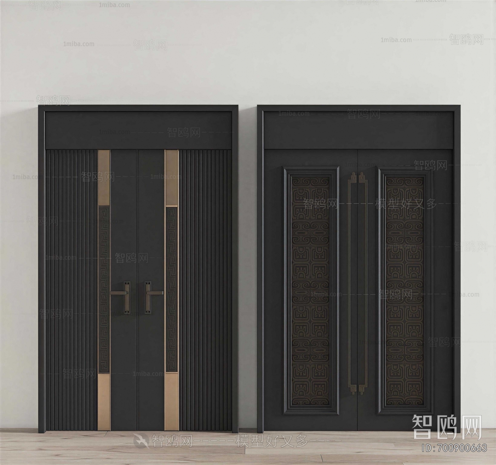 New Chinese Style Double Door