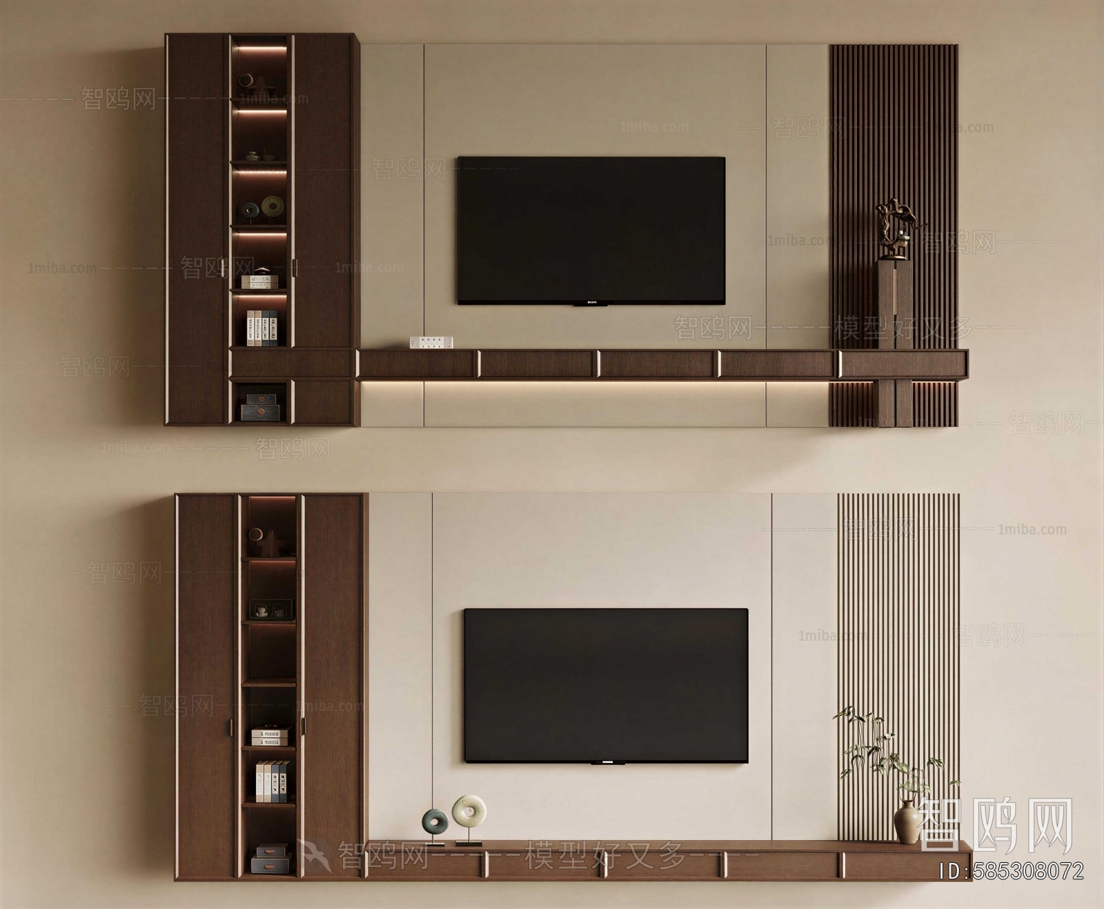 New Chinese Style TV Wall