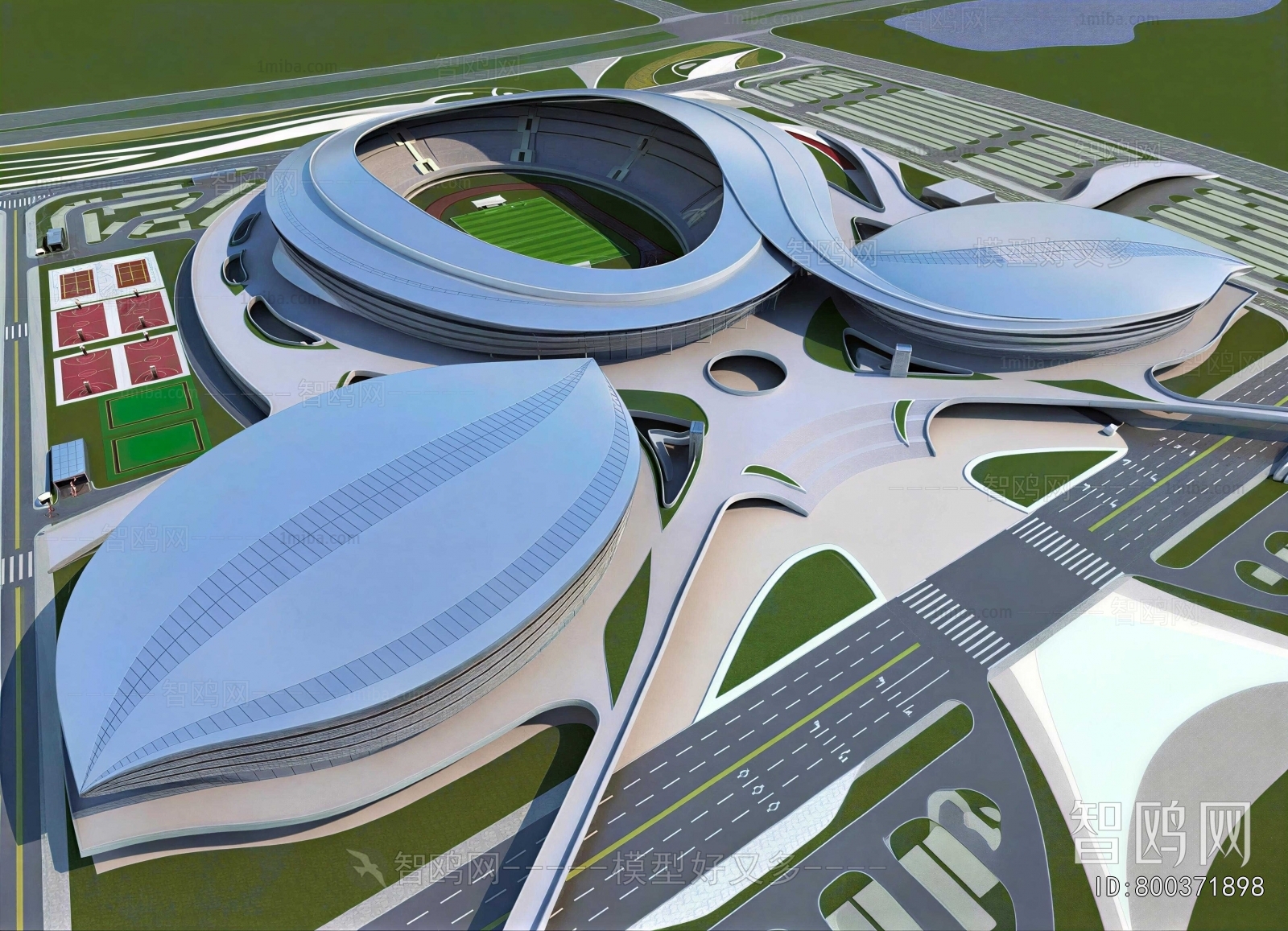 Modern Architectural Bird's-eye View Planning