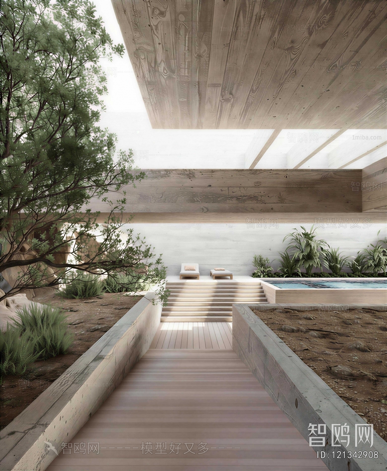 Modern Courtyard/landscape