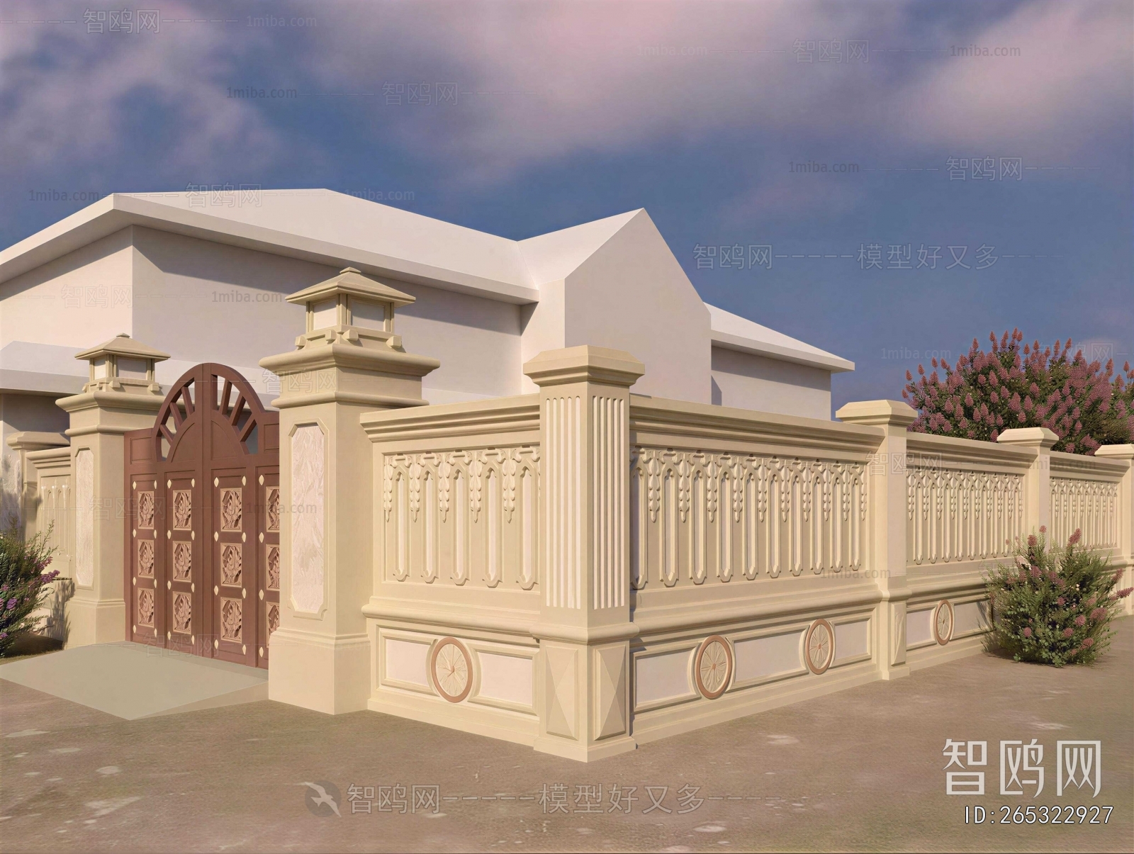 New Classical Style Courtyard/landscape