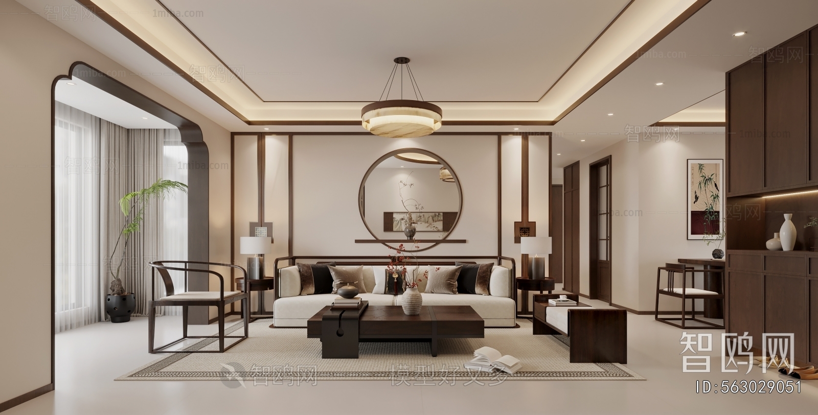 New Chinese Style A Living Room