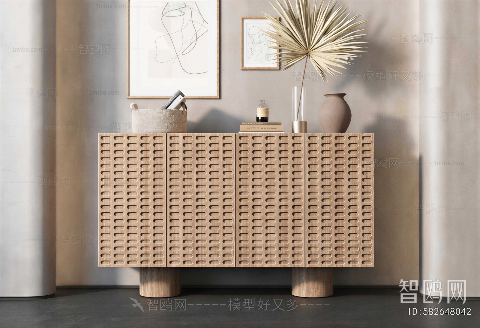 Wabi-sabi Style Entrance Cabinet