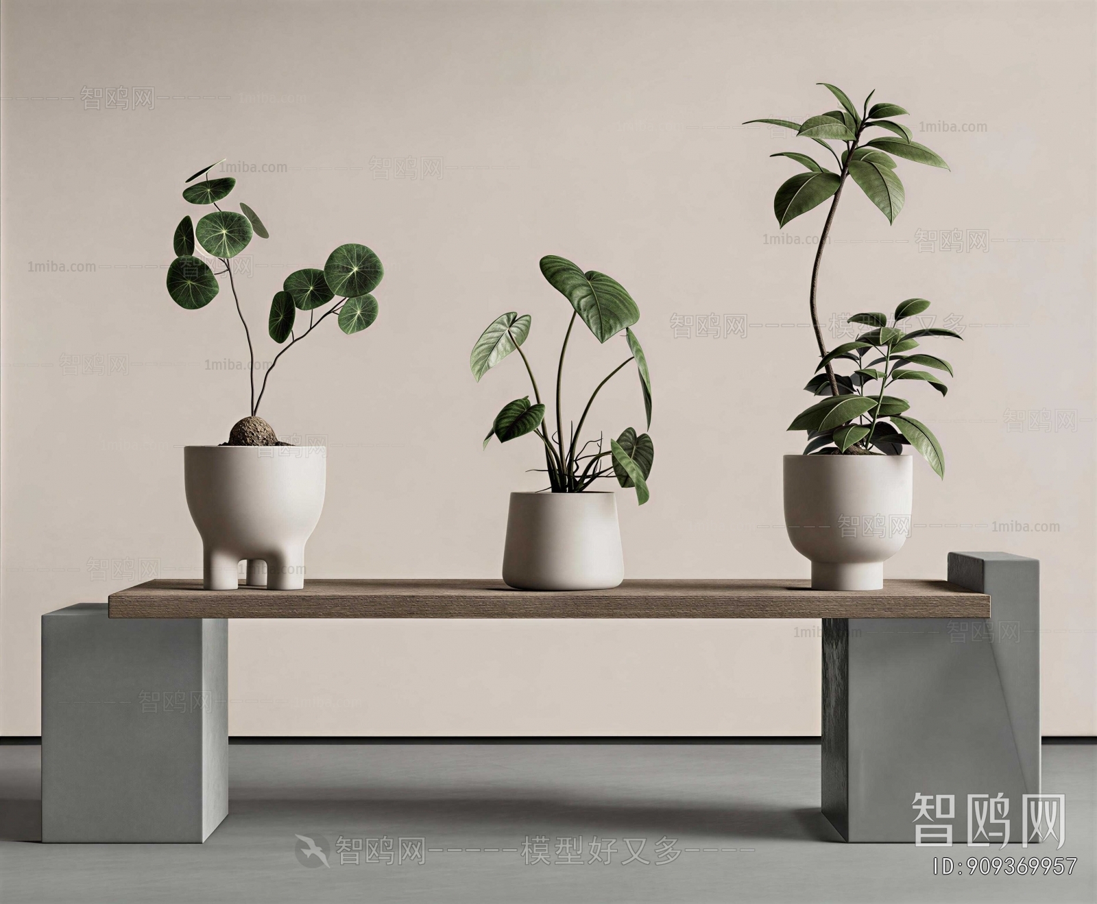 Modern Ground Green Plant Potted Plants