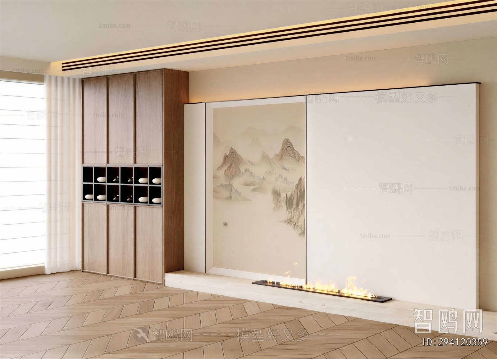 New Chinese Style TV Wall