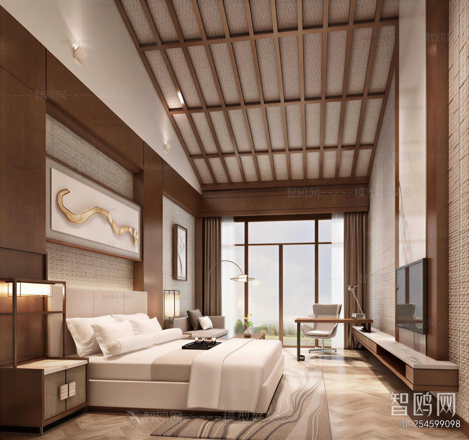 New Chinese Style Bedroom