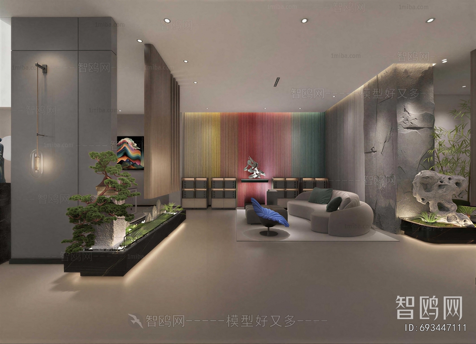 Modern Office Living Room