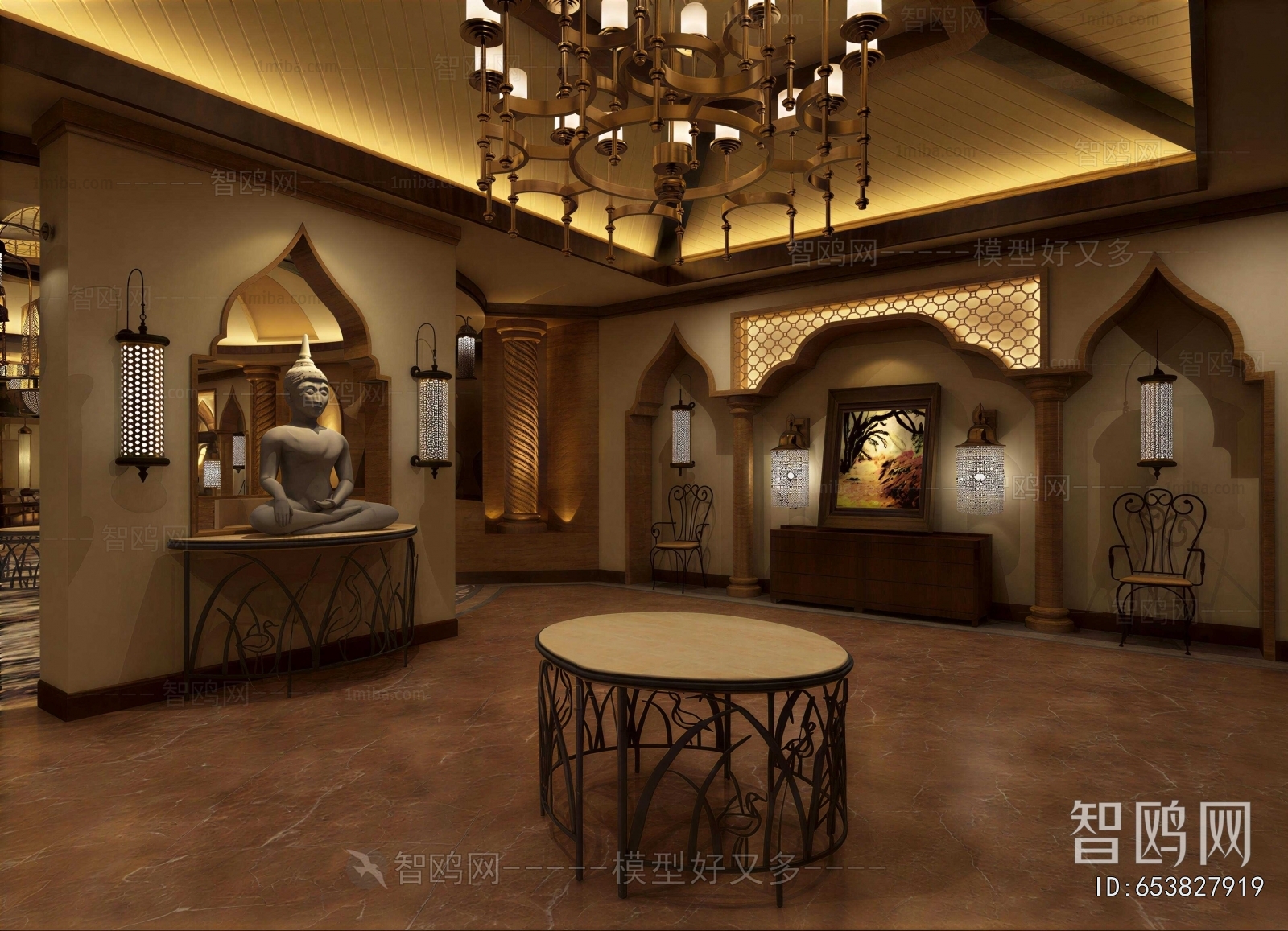 New Chinese Style A Living Room
