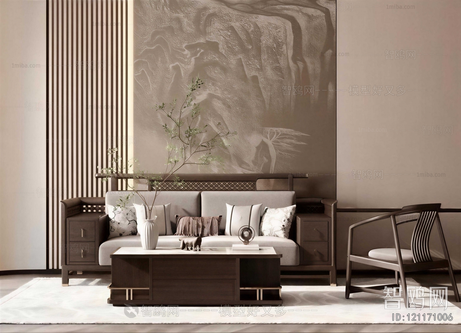 New Chinese Style Sofa Combination
