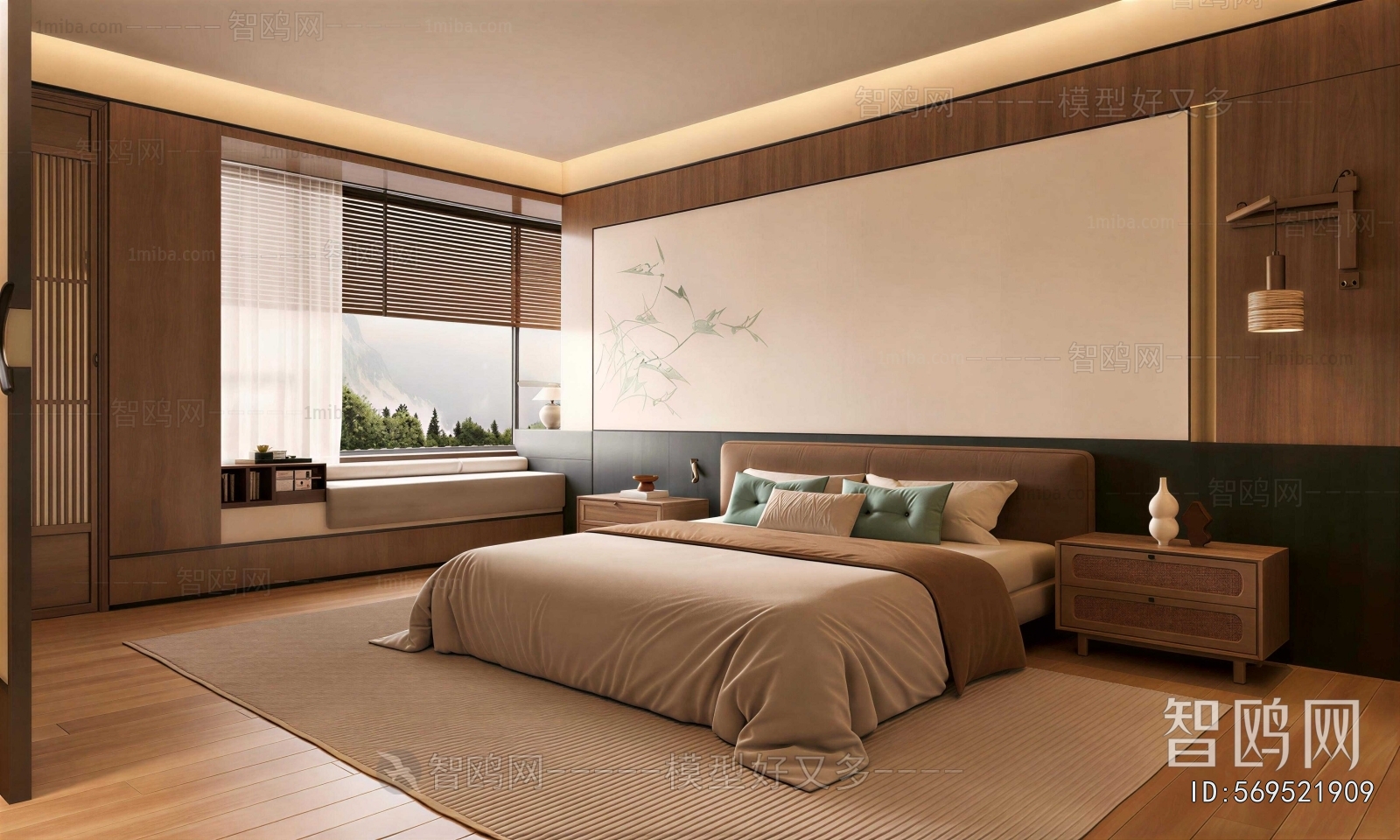 New Chinese Style Bedroom