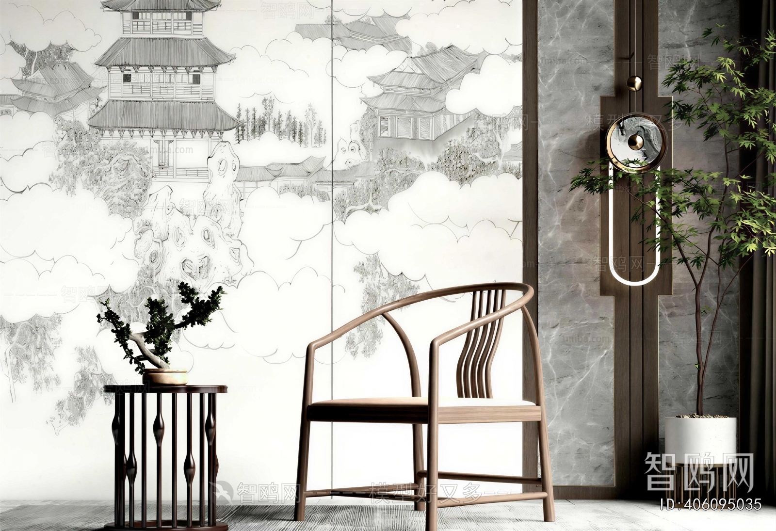 New Chinese Style Lounge Chair
