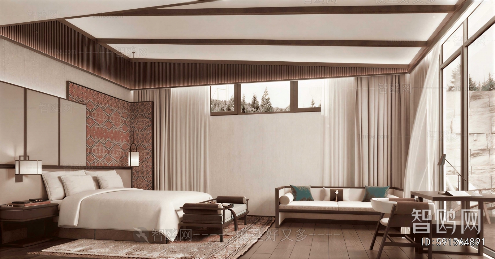 New Chinese Style Guest Room