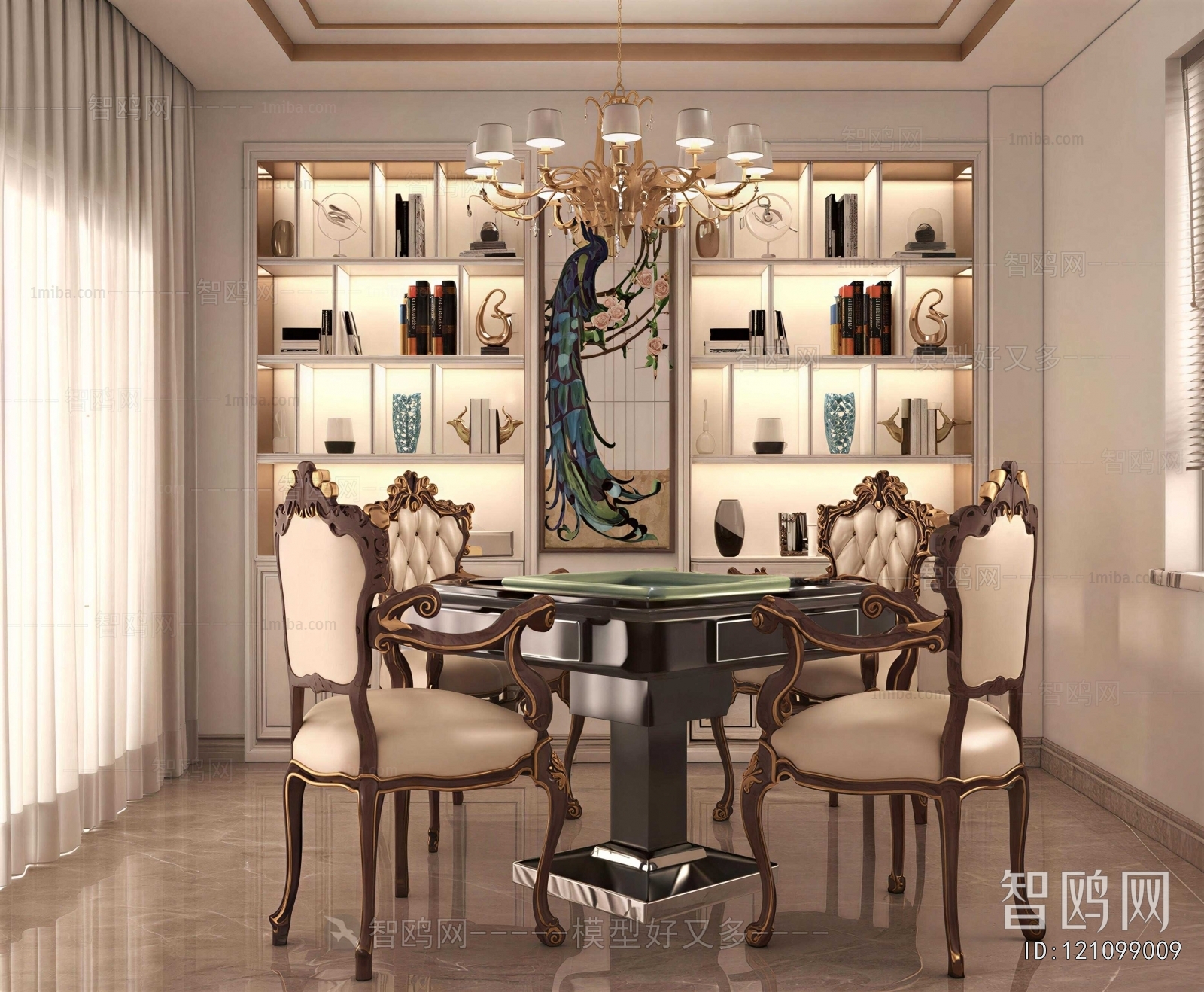 European Style Chess And Card Room