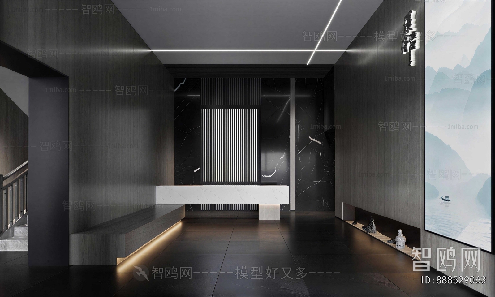 New Chinese Style Office Reception Desk
