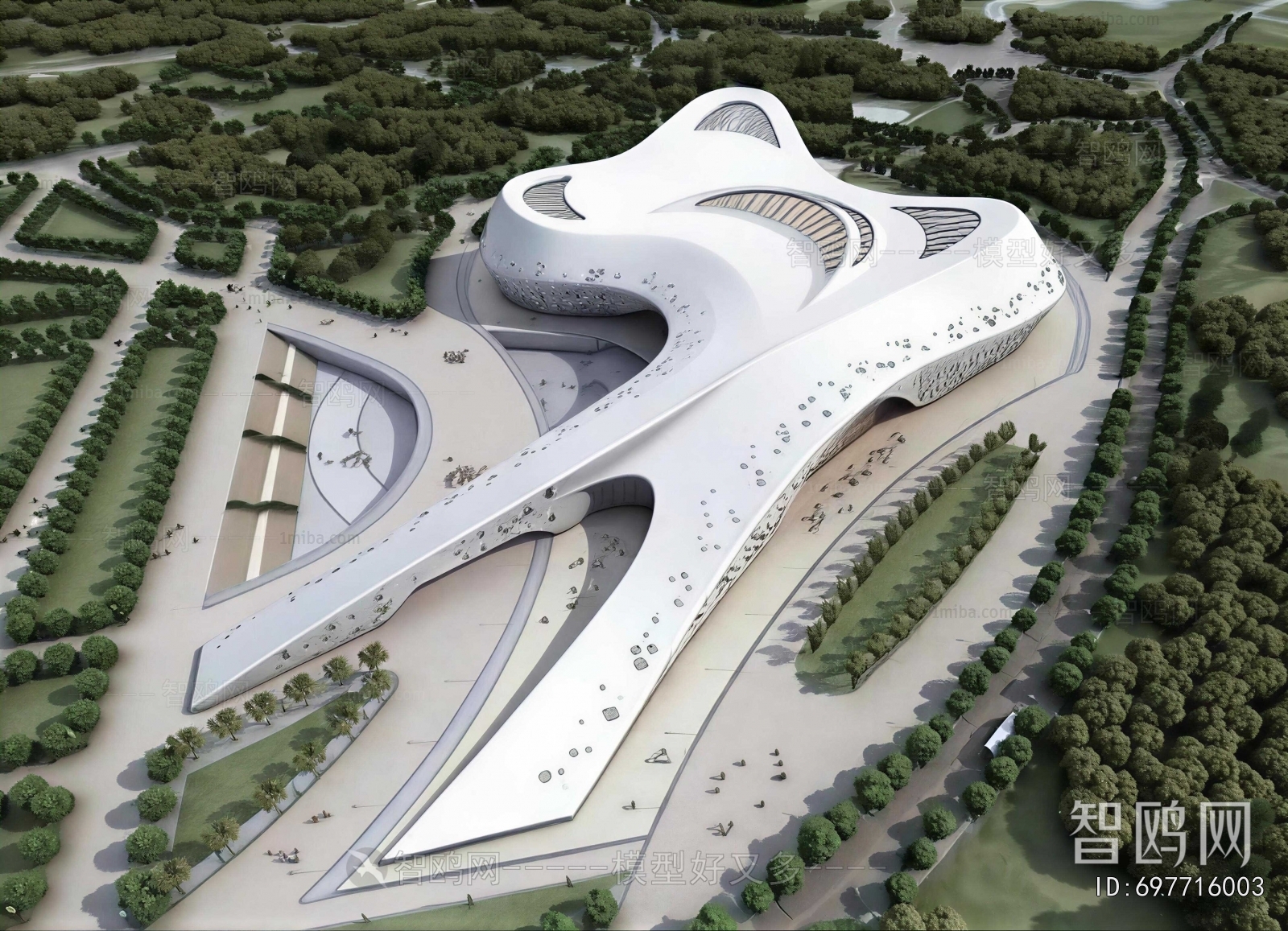 Modern Architectural Bird's-eye View Planning