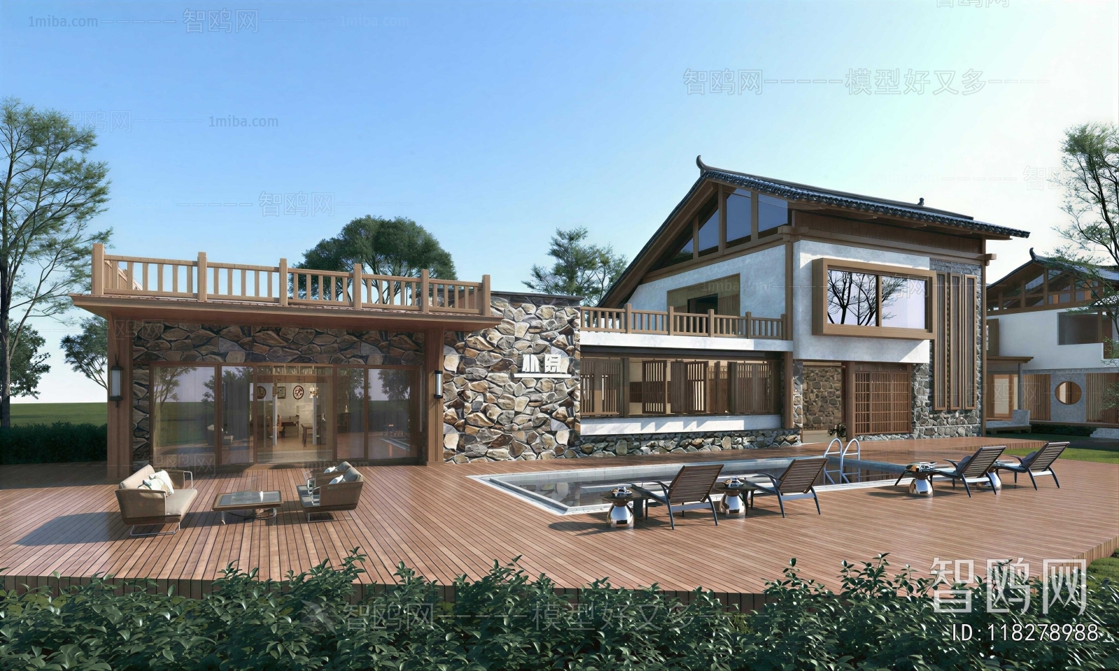 New Chinese Style Courtyard/landscape