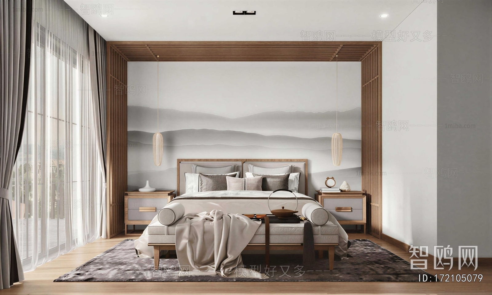New Chinese Style Bedroom