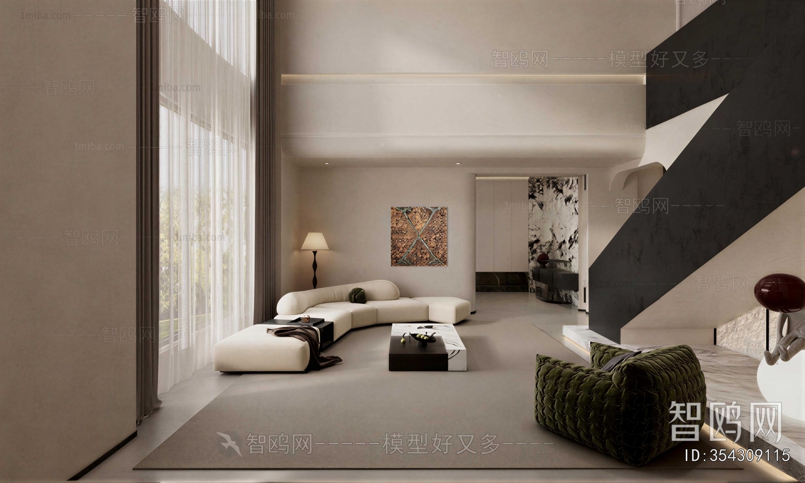 Wabi-sabi Style A Living Room
