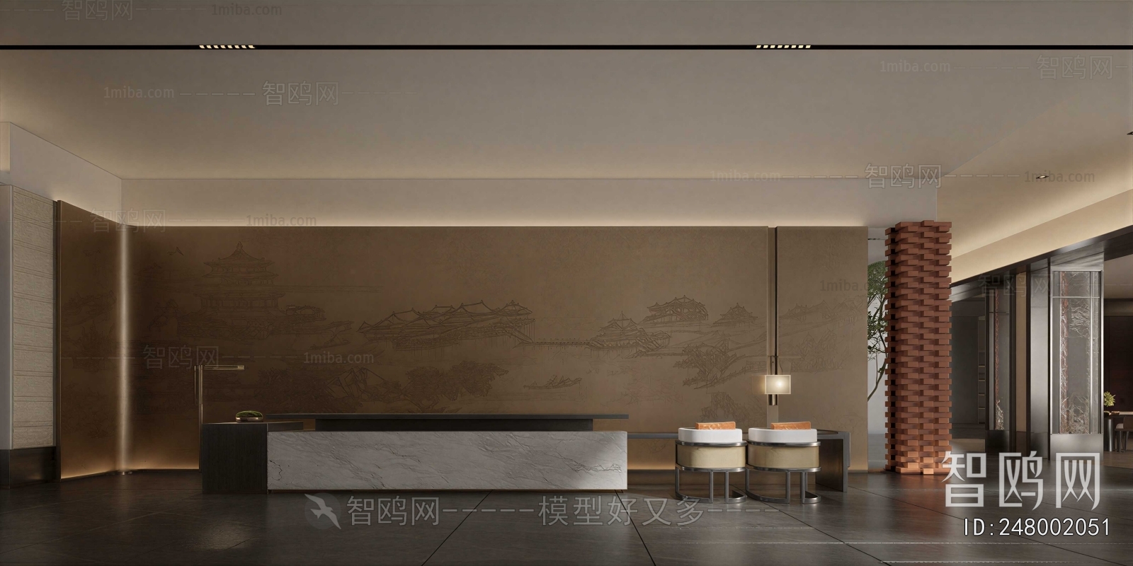 New Chinese Style Lobby Hall
