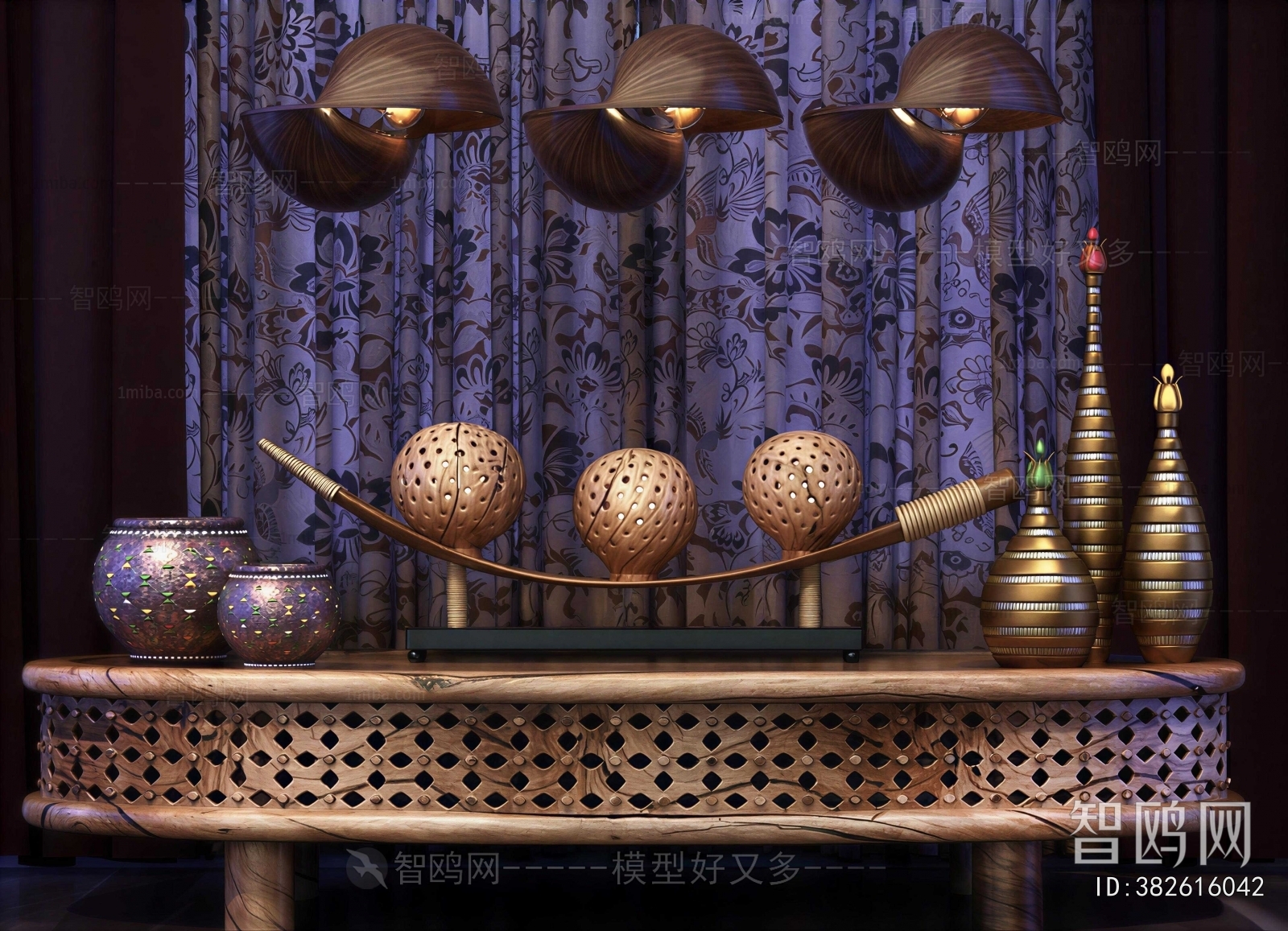 Southeast Asian Style Decorative Set