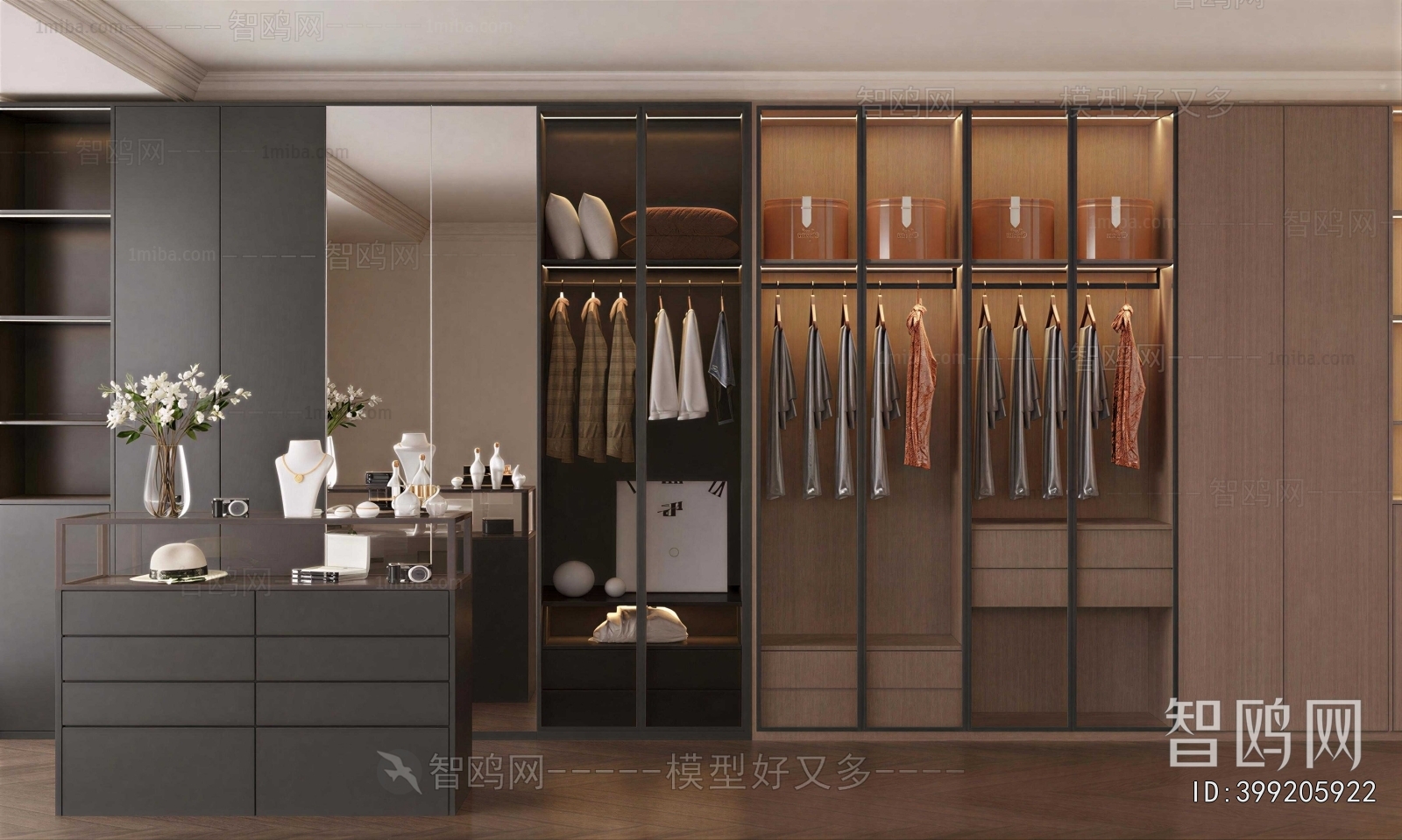 Modern Clothes Storage Area