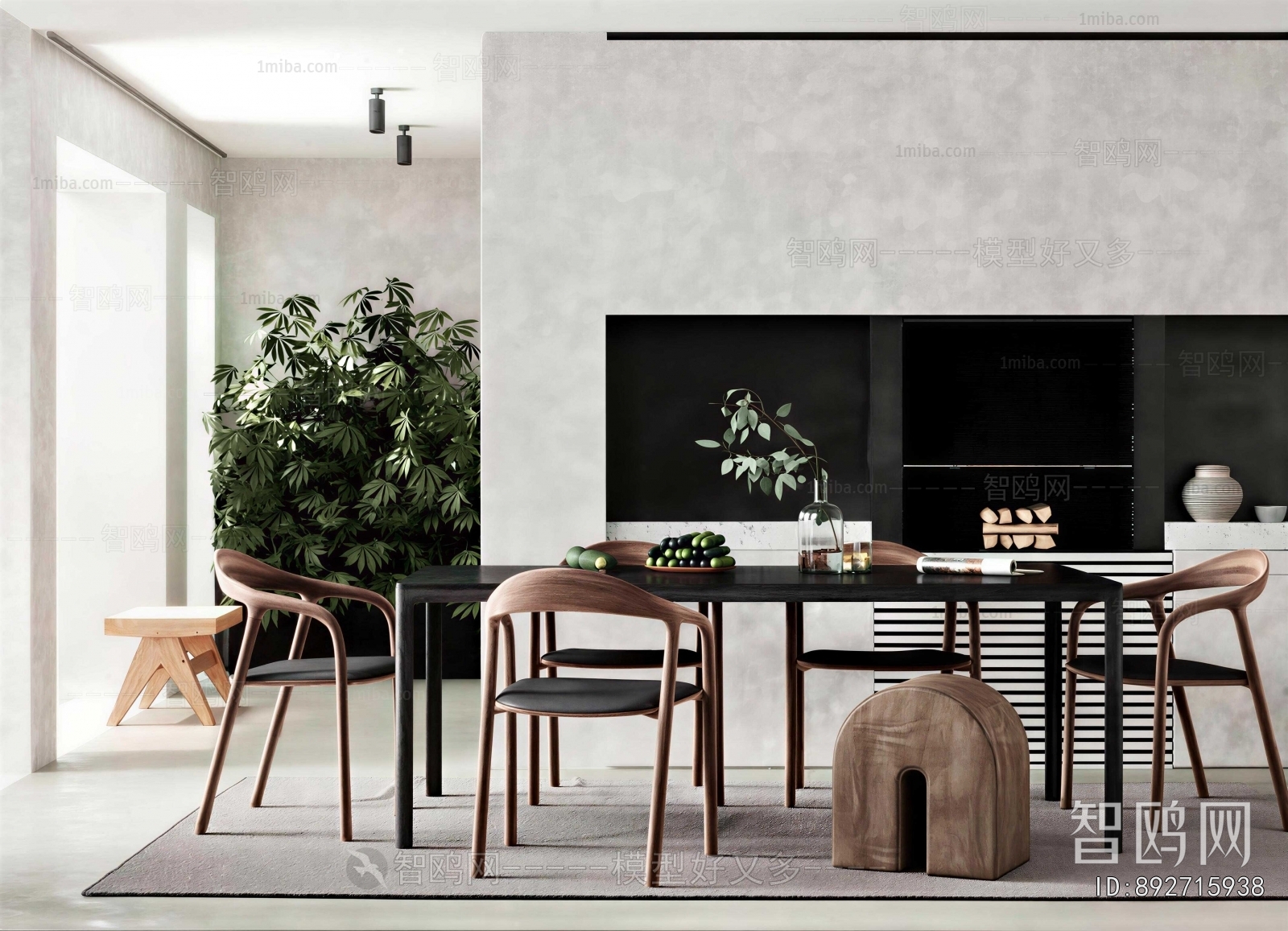 Wabi-sabi Style Dining Room